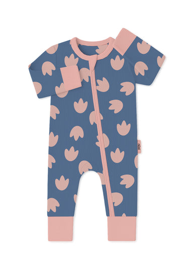 Baby's Pijamas One Piece – Pink Footprints
