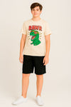 Boys Dinosaur Graphic-Tee beige | nüni