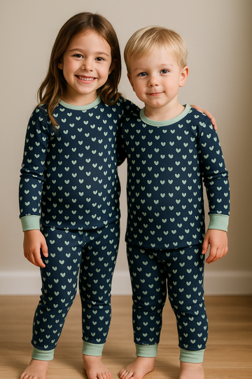 Children's Pijamas Set – Blue Dino Arcs