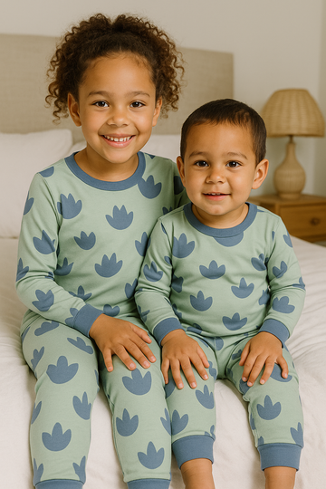 Children's Pijamas Set – Green Dino Tracks