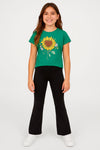 Girls Graphic Tee Light-Green | nüni