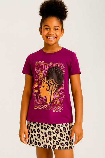 Girls Graphic Tee fuchsia | nüni