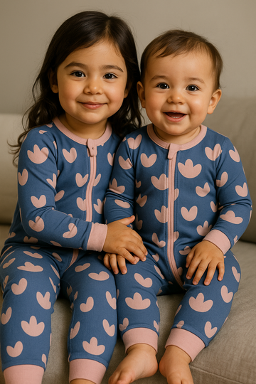 Baby's Pijamas One Piece – Pink Footprints