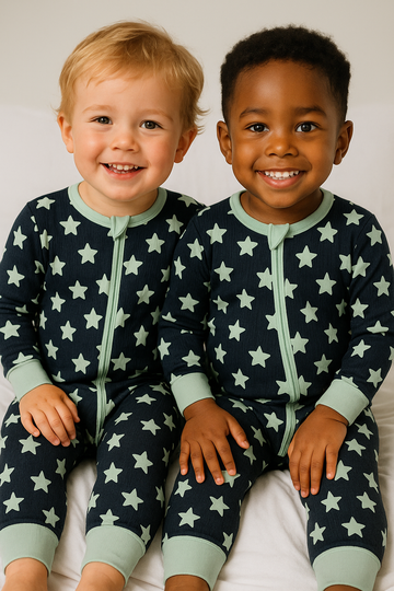 Baby's Pijamas One Piece – Star Mint Night