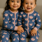 Baby's Pijamas One Piece – Pink Footprints
