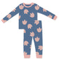 Children's Pijamas Set – Pink Footprints