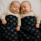 Baby Muslin Blanket – Blue Hearts