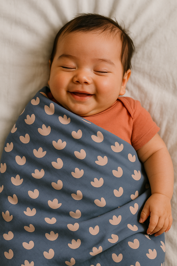 Baby Muslin Blanket – Pink Footprints
